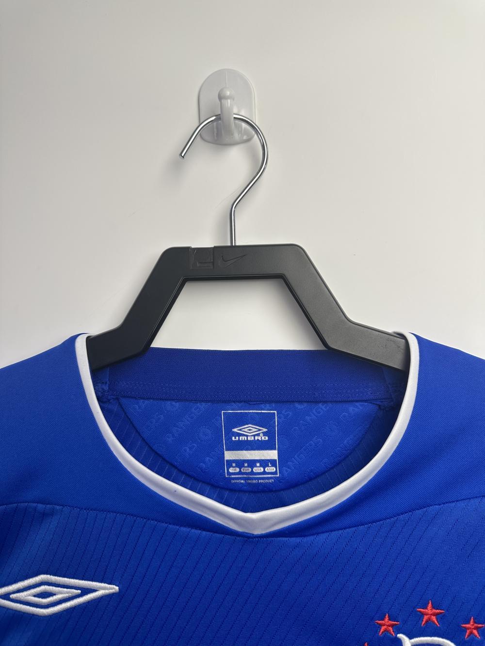 Rangers FC Retro Soccer Jersey Home Custom Shirt 2008-09