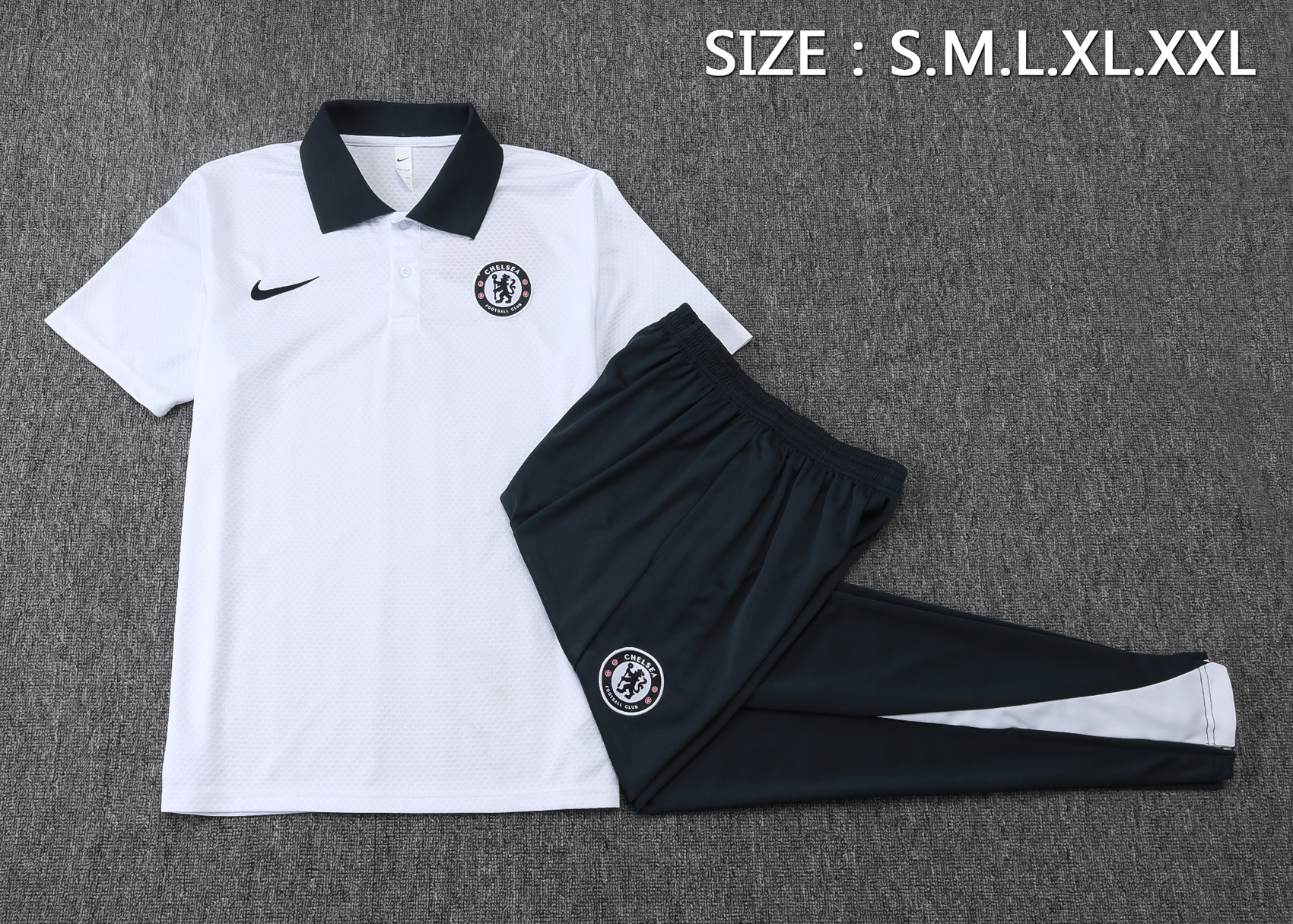 Chelsea Training Kit (Polo+Pants) White 2025/26