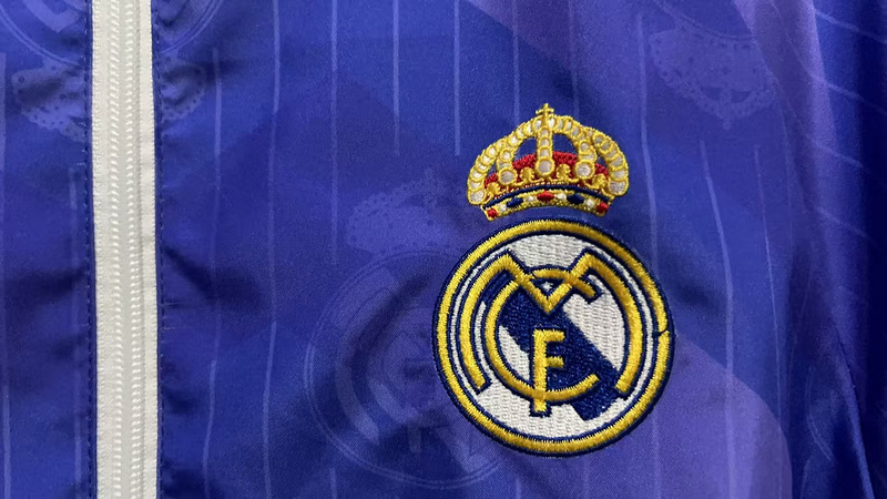 Real Madrid Retro Reversible Double-Sides Windbreaker Jacket 1996-97