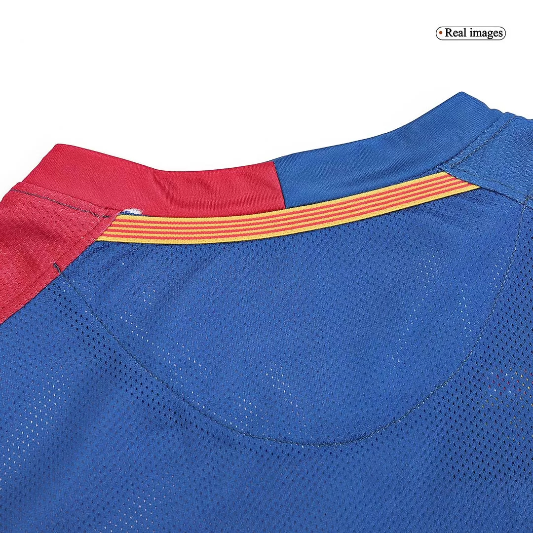 Barcelona Retro Jersey Home Soccer Shirt Long Sleeve 2008/09 - UCL