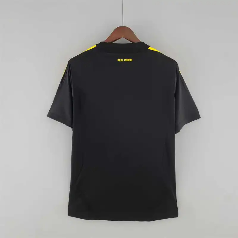 Real Madrid Retro Jersey Away Goalkeeper Black Soccer Custom Shirt 2011/12