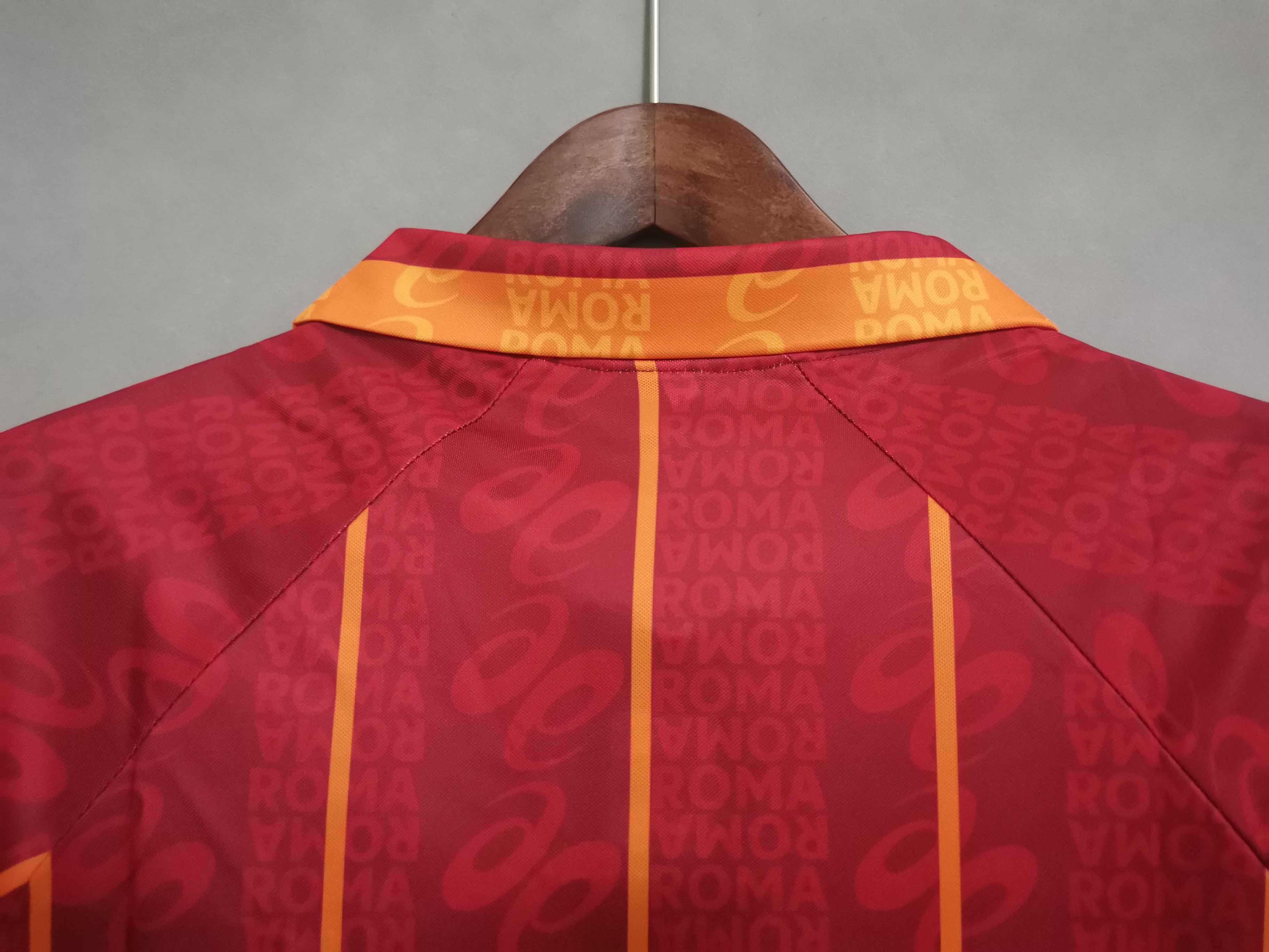 Roma Retro Soccer Jersey Home Custom Shirt 1996/97