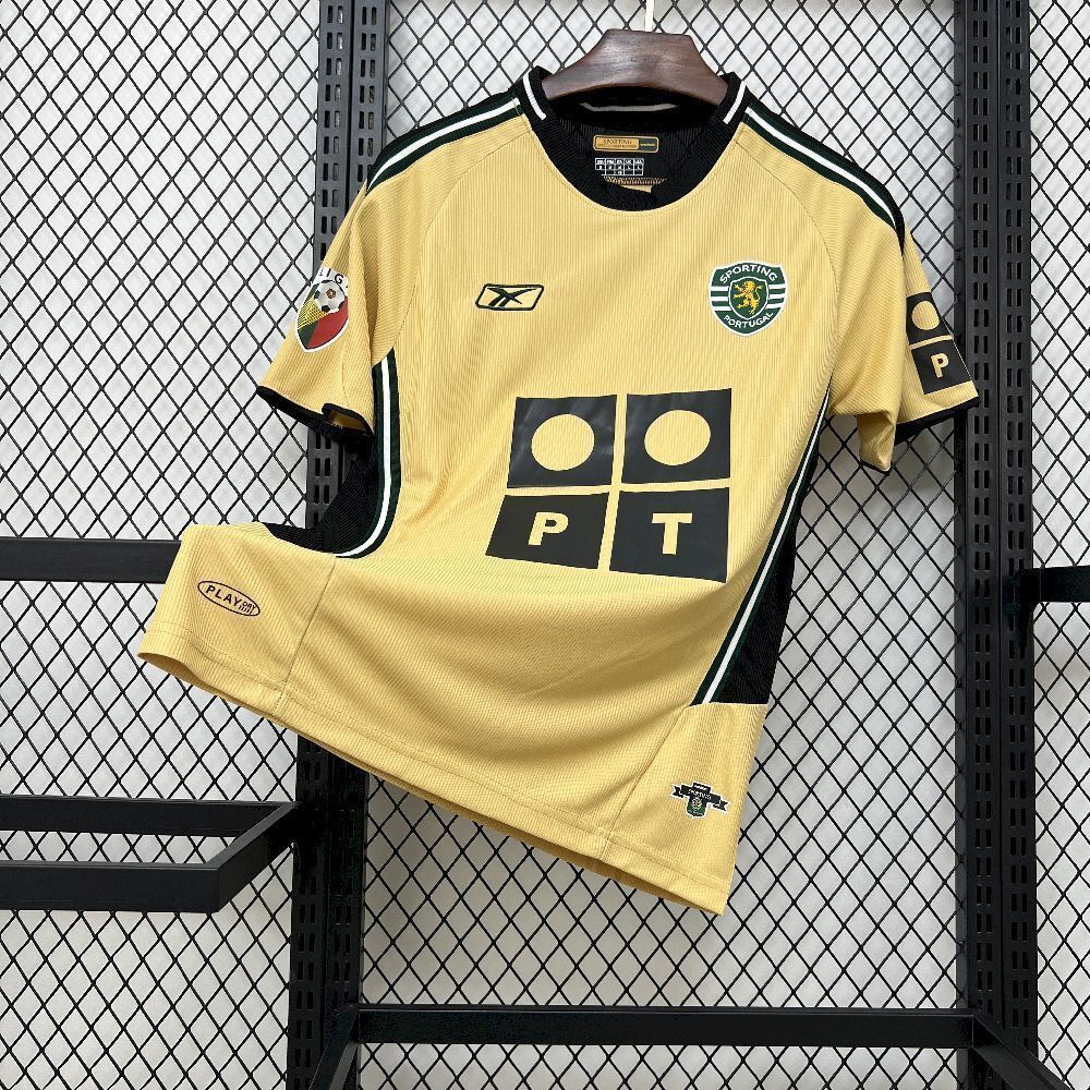 Sporting CP Retro Soccer Jersey Away Custom Shirt 2003/04