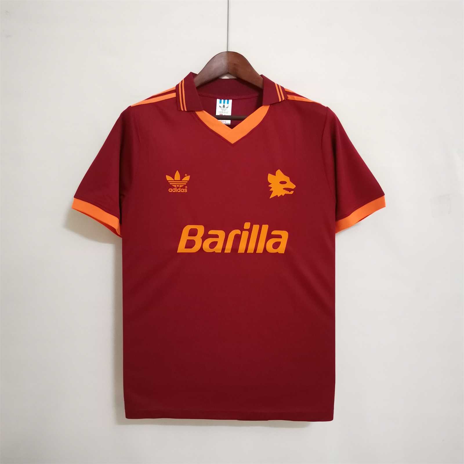 Roma Retro Soccer Jersey Home Custom Shirt 1992/94