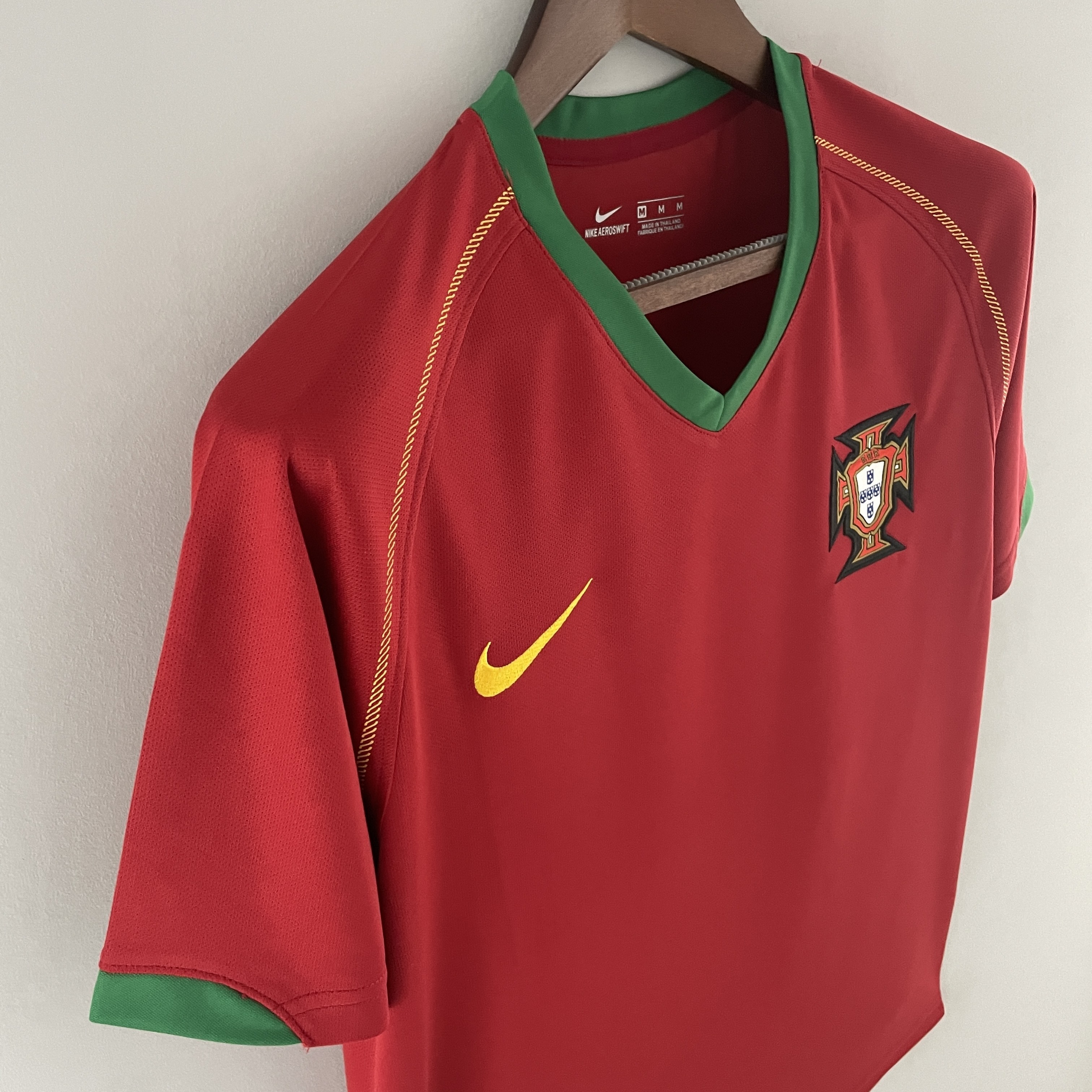 Portugal Retro Soccer Jersey Home Custom Shirt 2006