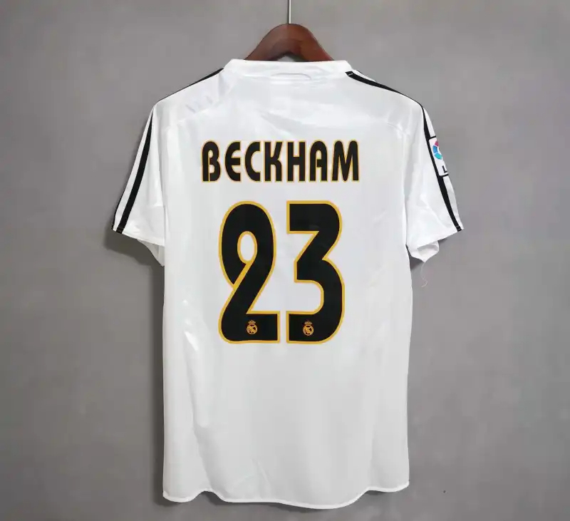 Real Madrid Retro Jersey Home Custom Soccer Shirt 2004-05