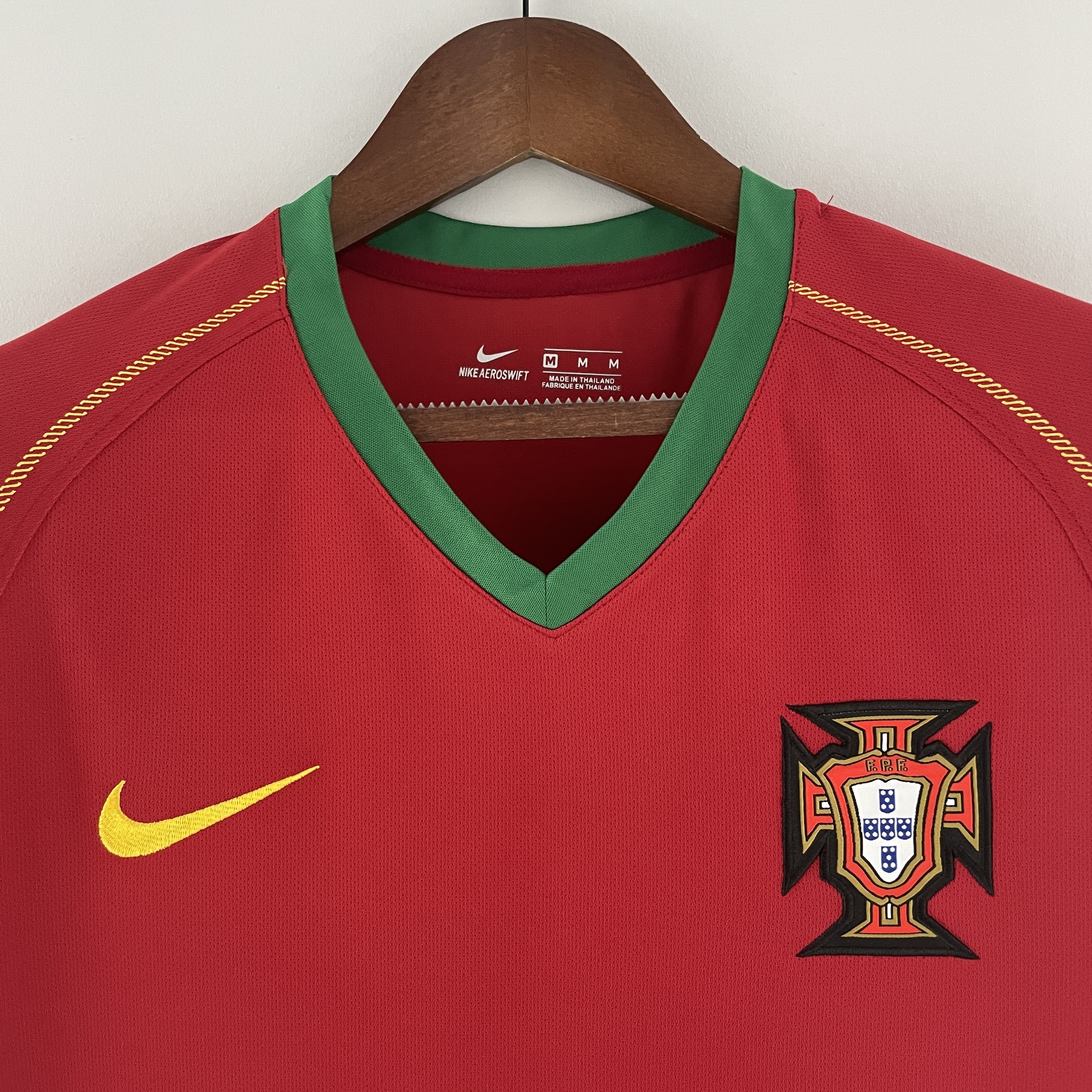 Portugal Retro Soccer Jersey Home Custom Shirt 2006