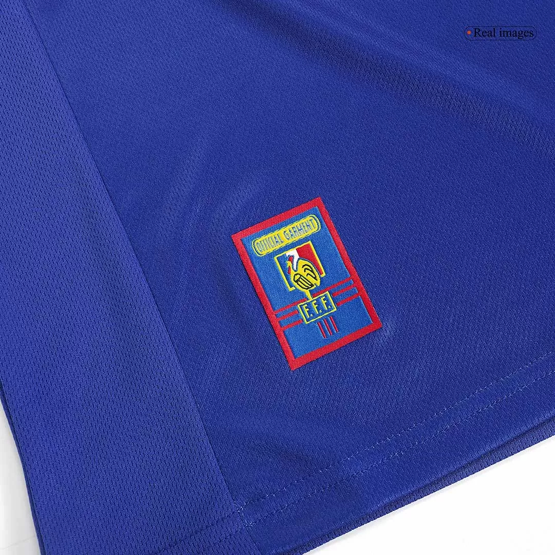 France Retro Soccer Jersey Home Custom Shirt World Cup 1998