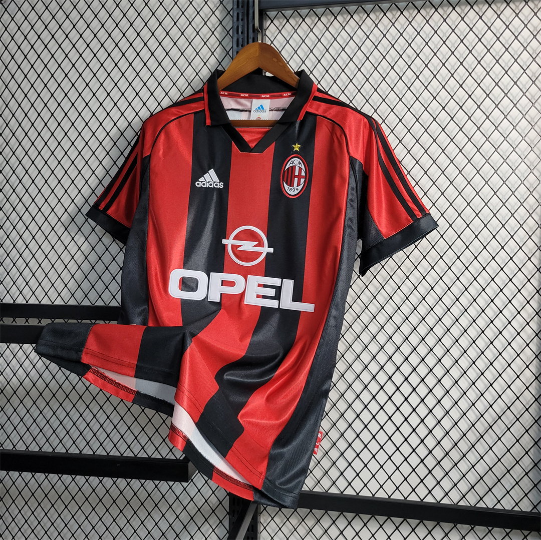 Maldini #3 AC Milan Retro Soccer Jersey Home Custom Shirt 1998/00