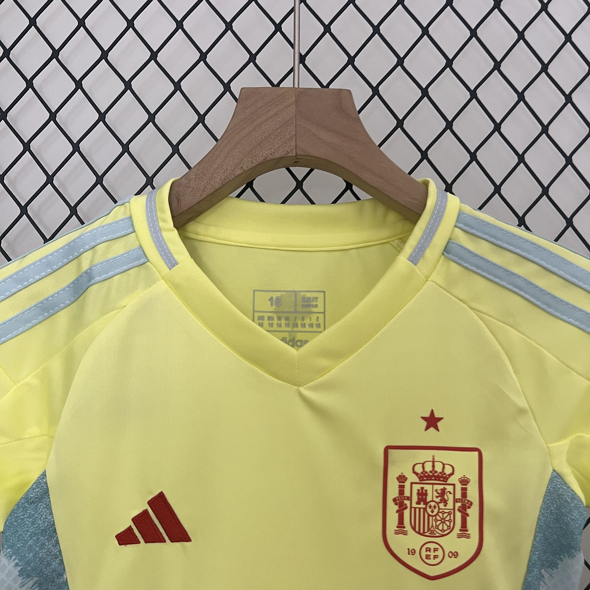 Spain Away Football Uniform Kids Kit Jersey+Shorts EURO 2024