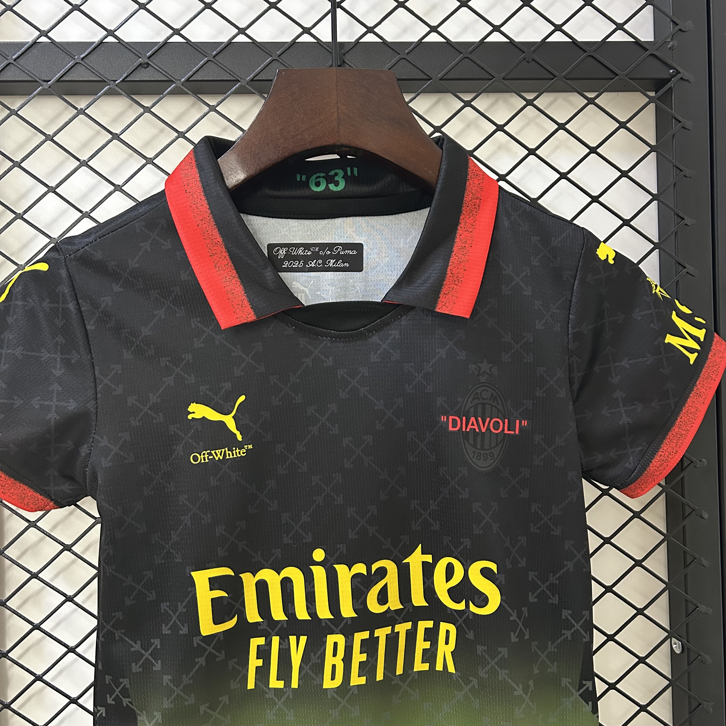 AC Milan Soccer Jersey Fourth Away Kids Kit Jersey+Shorts 2024/25