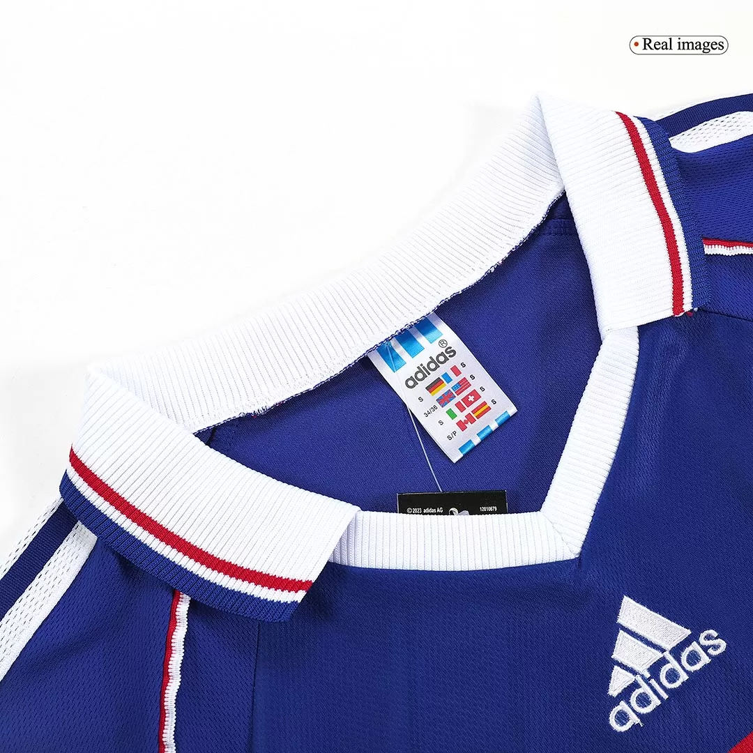 Zidane#10 France Retro Soccer Jersey Home Shirt World Cup 1998