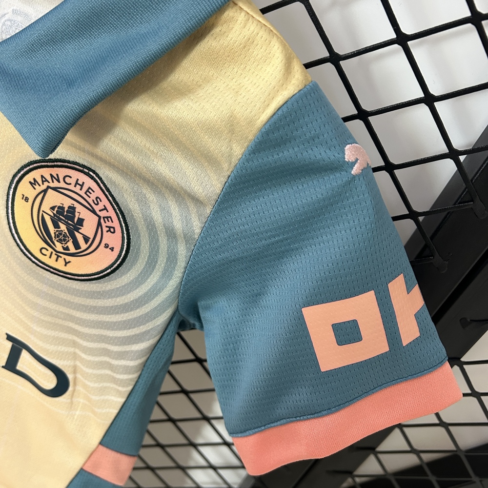 Manchester City Fourth Away Kids Kit Jersey+Shorts 2024/25