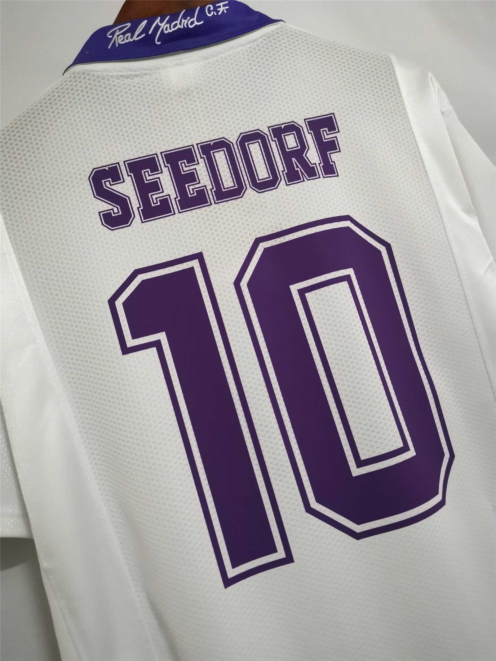 Real Madrid Retro Jersey Home Custom Soccer Shirt 1997-98