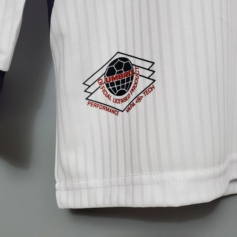 England Retro Soccer Jersey Home Custom Long Sleeve Shirt World Cup 1998