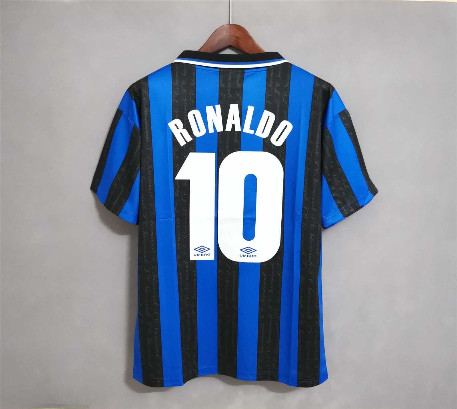 Inter Milan Retro Jersey Custom Home Soccer Jersey 1997/98