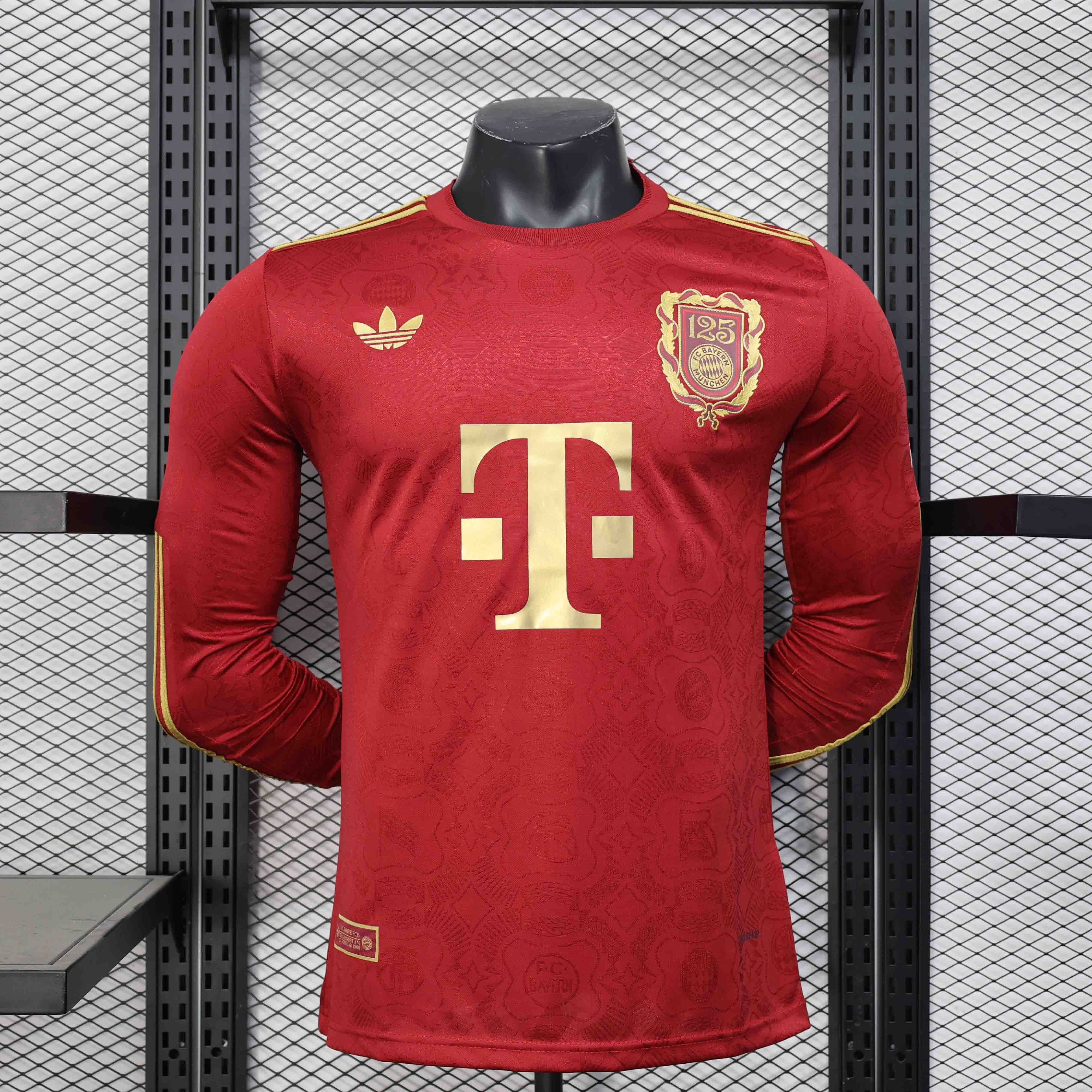 Authentic Bayern Munich Soccer Jersey Shirt Long Sleeve 2025/26 125th Anniversary