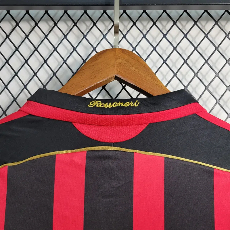 Maldini #3 AC Milan Retro Soccer Jersey Home Long Sleeve Shirt 2006/07