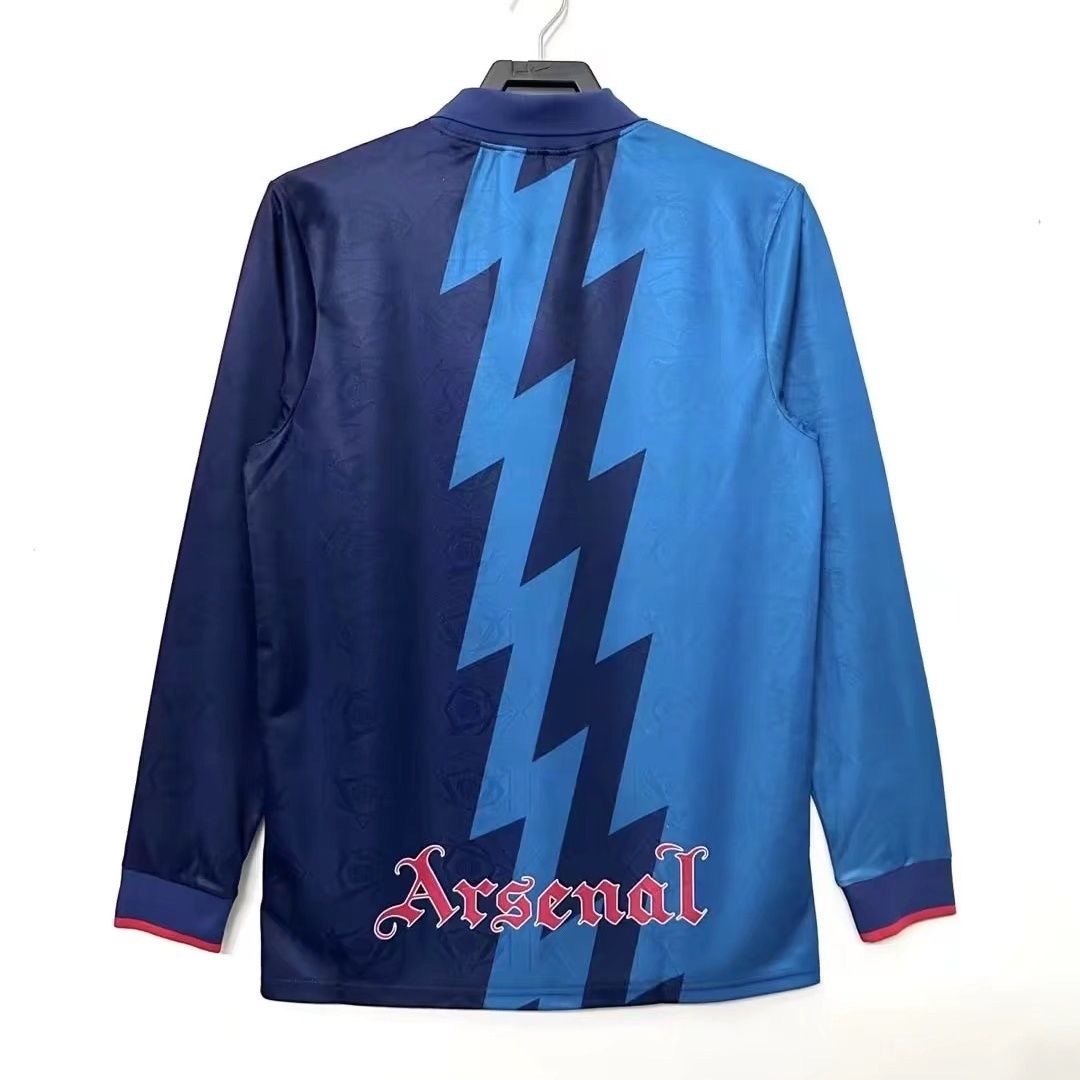 Arsenal Soccer Retro Jersey Away Long Sleeve Custom Shirt 1995-96