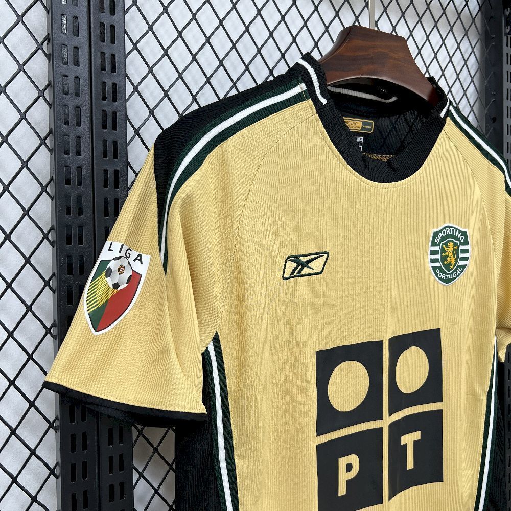 Sporting CP Retro Soccer Jersey Away Custom Shirt 2003/04