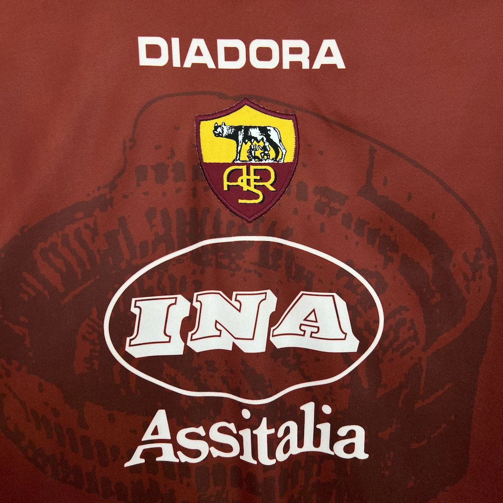 Roma Retro Soccer Jersey Home Custom Shirt 1997/98