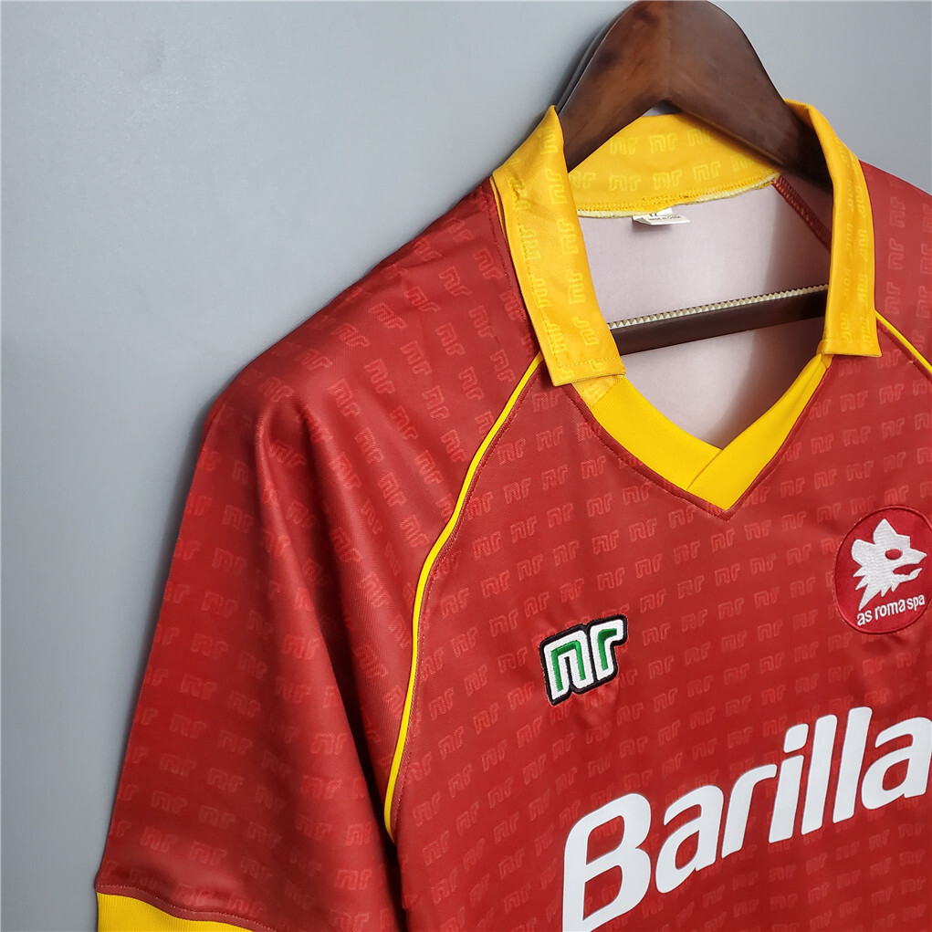 Roma Retro Soccer Jersey Home Custom Shirt 1990/91