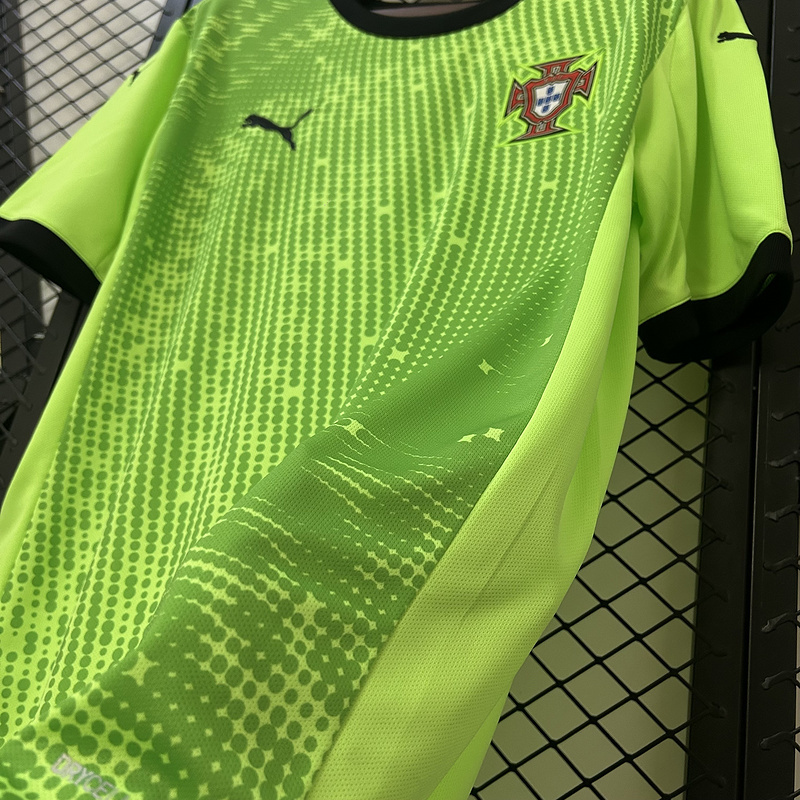Portugal Soccer Jersey Green Goalkeeper Custom Shirt 2025