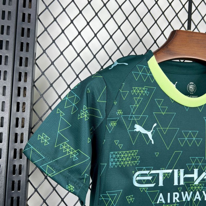 Manchester City Fourth Away Kids Kit Jersey+Shorts 2025/26