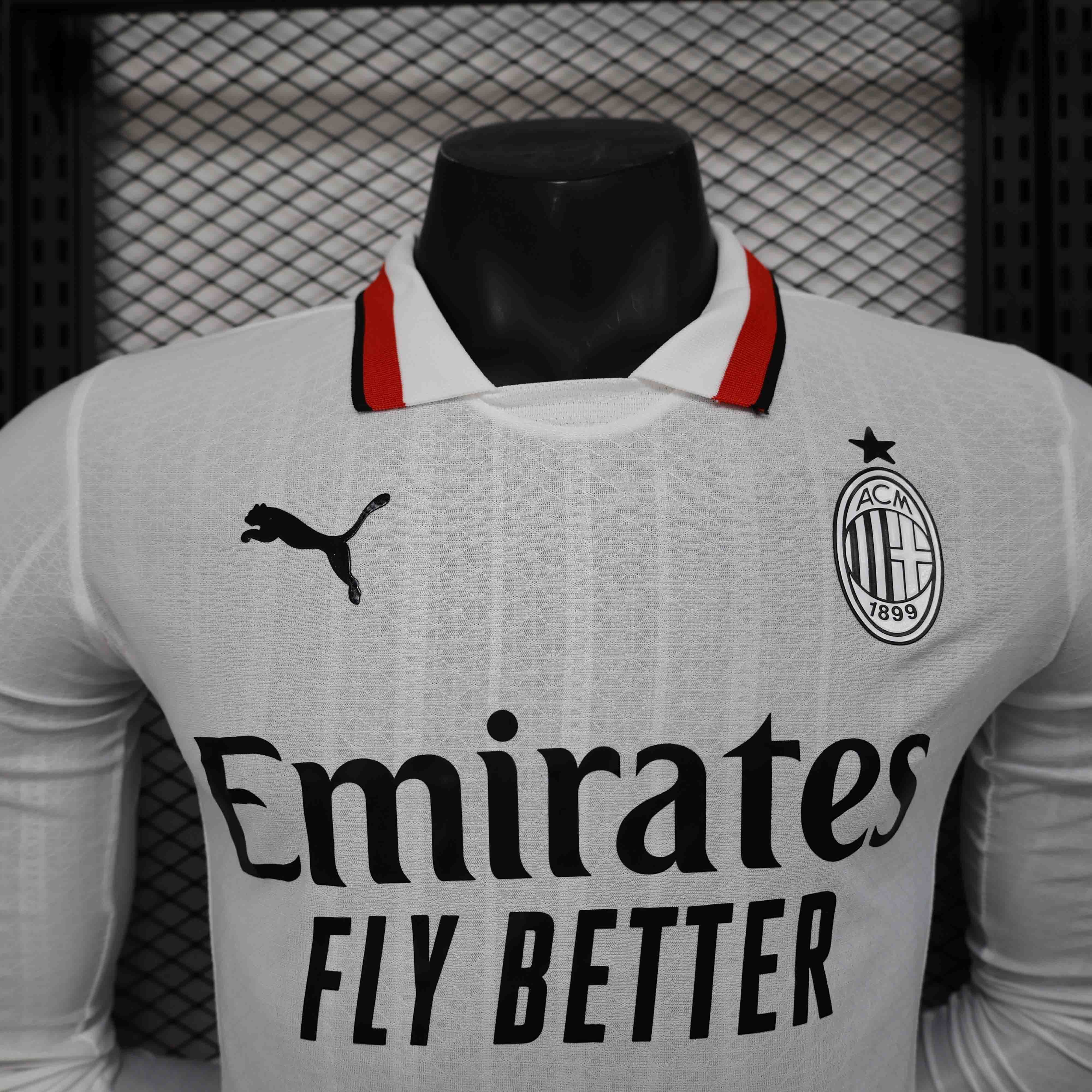 AC Milan Authentic Soccer Jersey Away Long Sleeve Shirt 2024/25