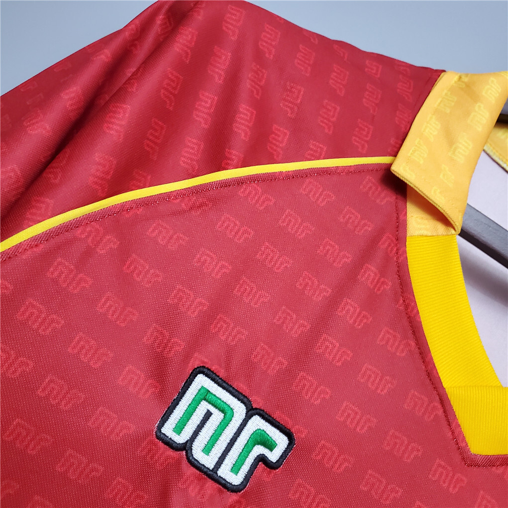 Roma Retro Soccer Jersey Home Custom Shirt 1990/91