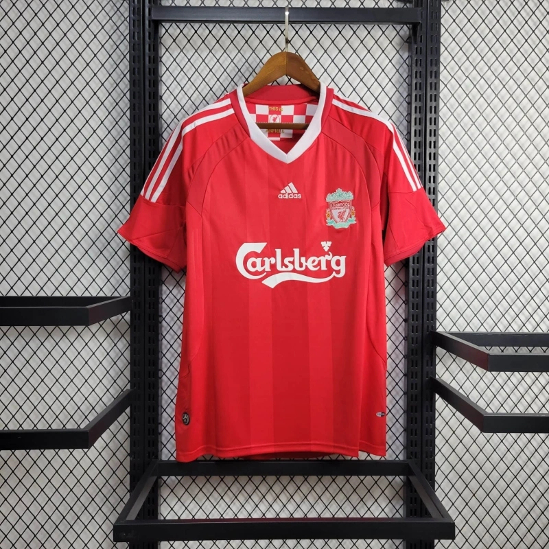 Liverpool Retro Football Jersey Home Champions League Custom Shirt 2008/09