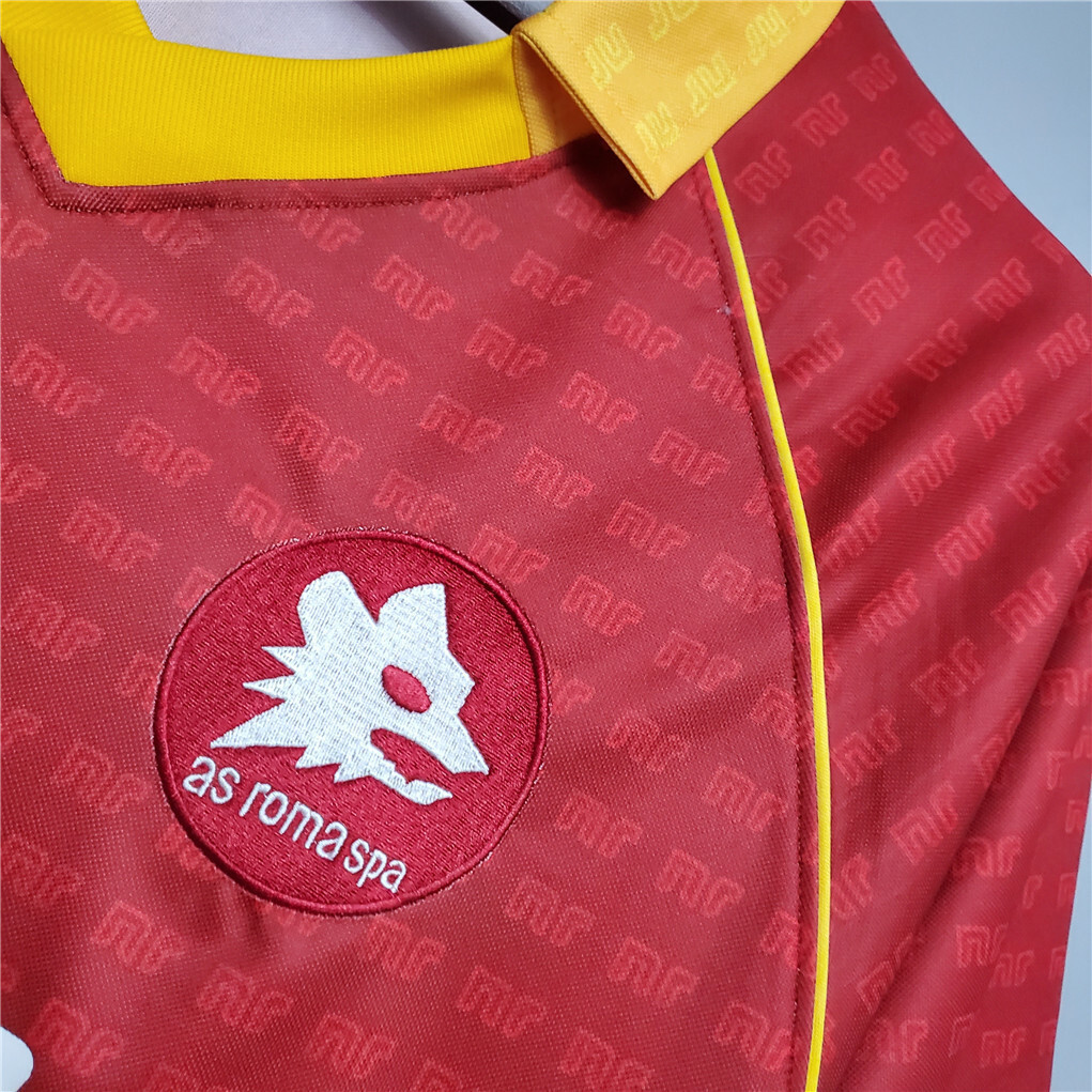 Roma Retro Soccer Jersey Home Custom Shirt 1990/91