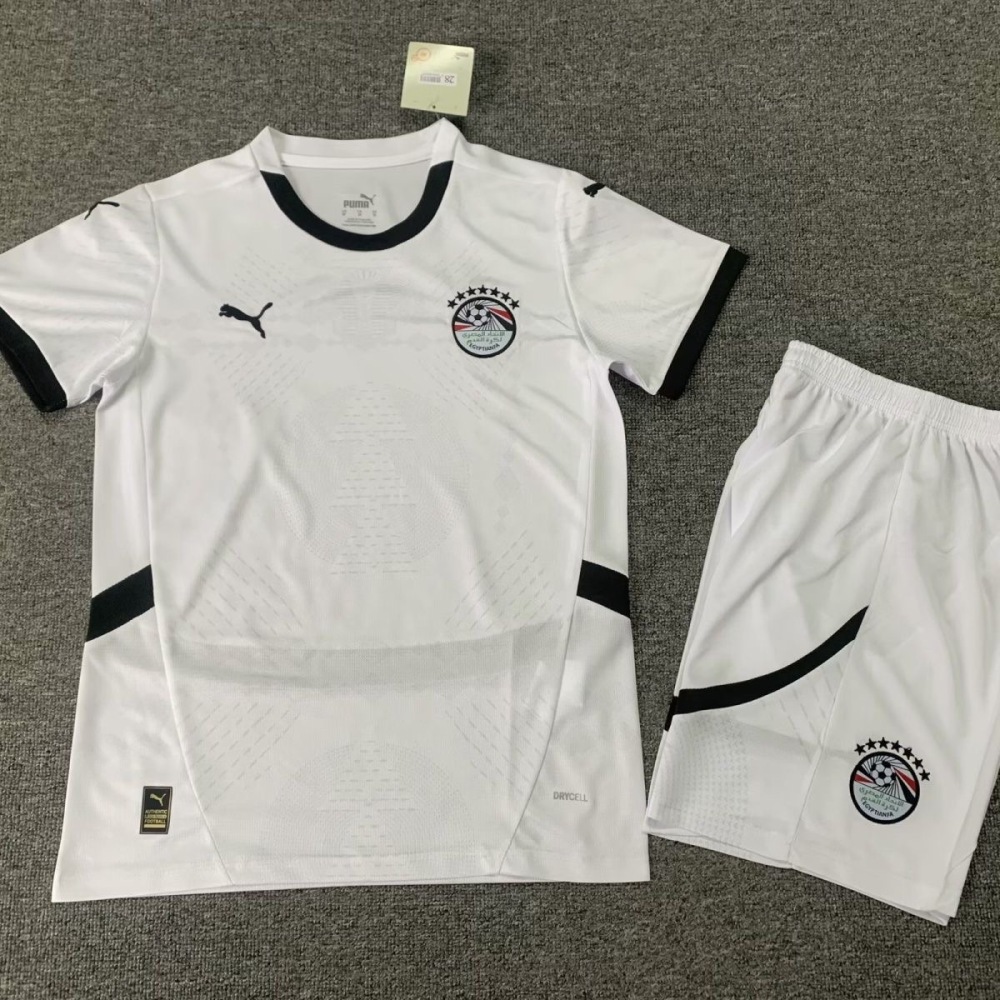 Egypt Soccer Jersey Away Kids Kit Jersey+Shorts 2024-25