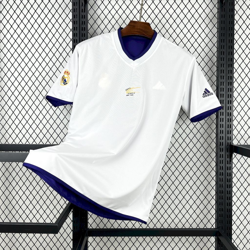 Real Madrid Retro Jersey 100th Anniversary Double Sides Retro Custom Soccer Shirt 2002-03