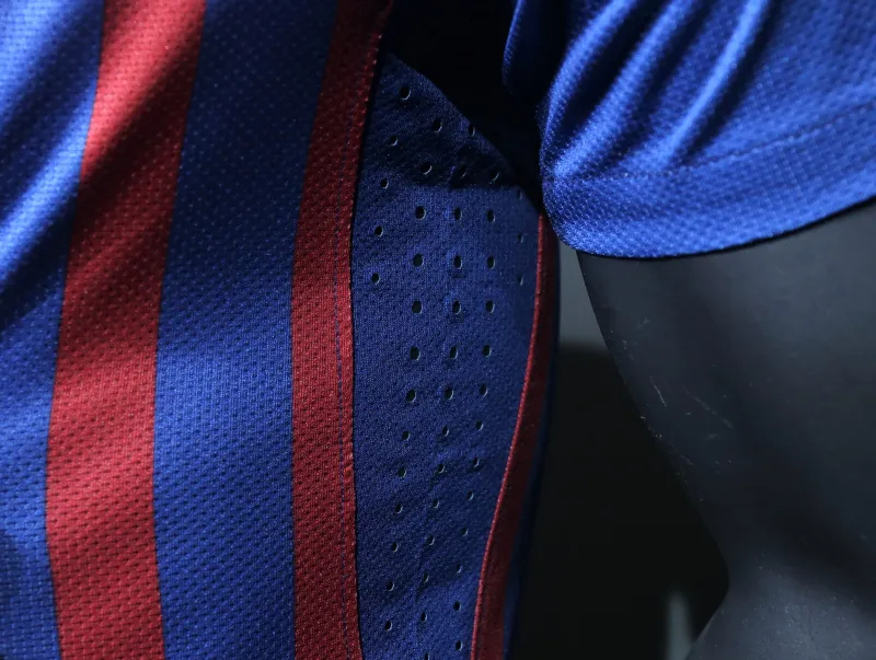 Authentic Barcelona Retro Jersey Home Long Sleeve Soccer Shirt 2011-12