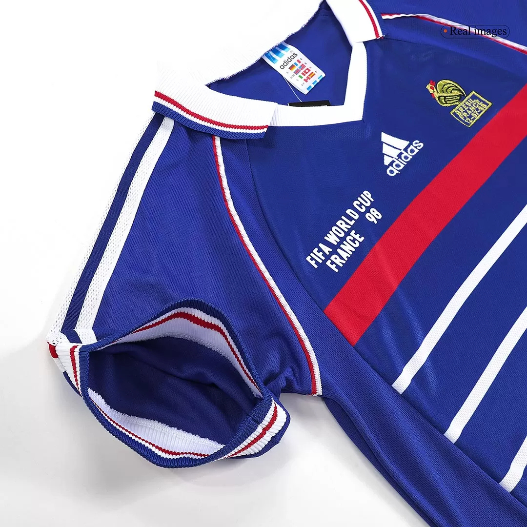 France Retro Soccer Jersey Home Custom Shirt World Cup 1998