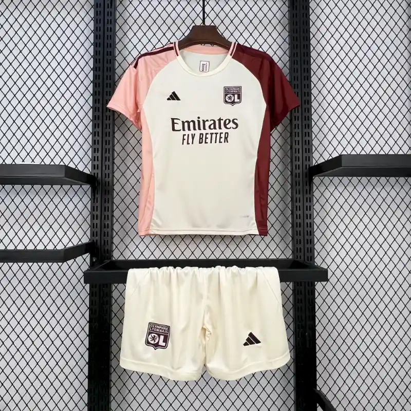 Olympique Lyonnais Football Jersey Third Away Kids Kit Jerseys+Shorts 2024/25