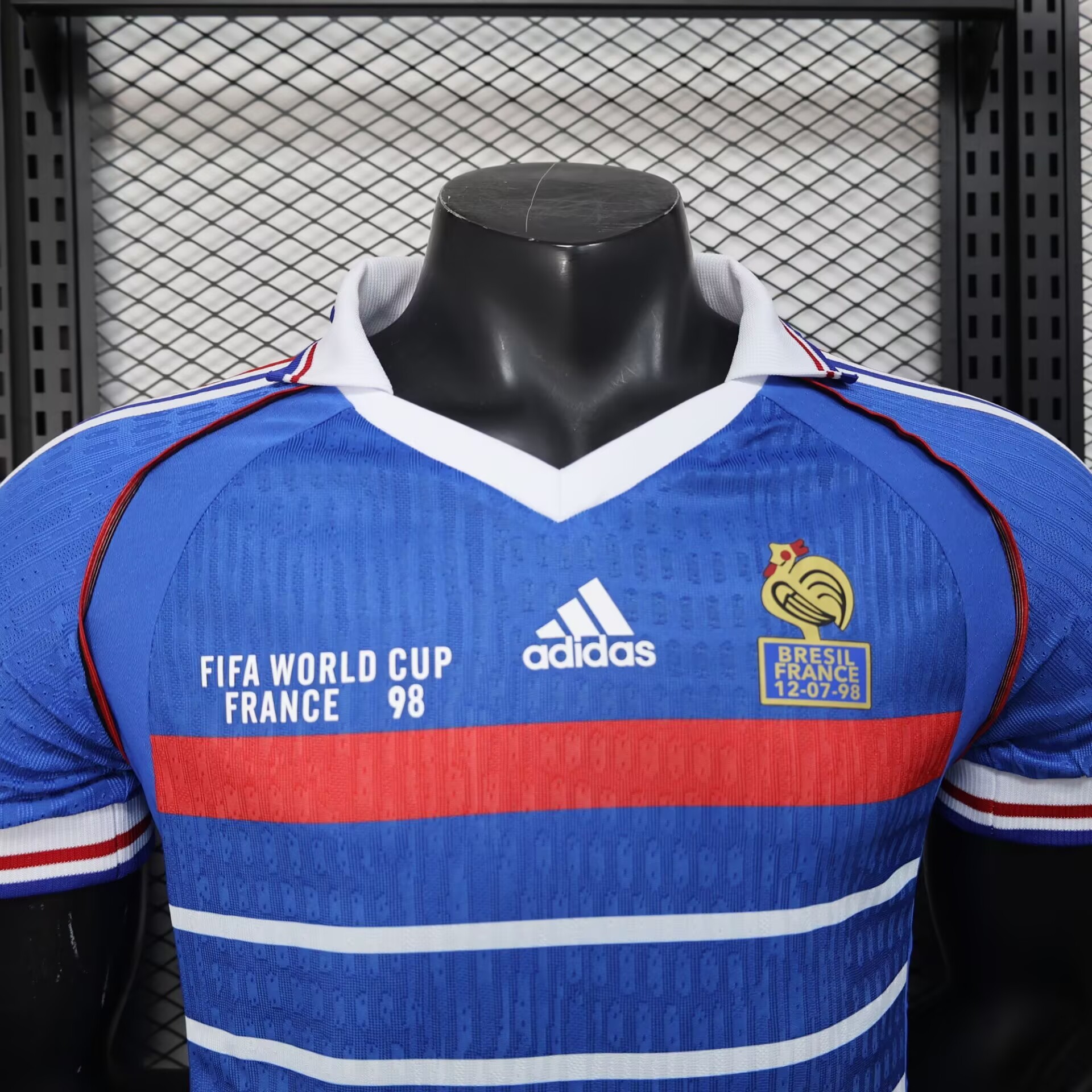 France Retro Authentic Soccer Jersey Home Shirt World Cup 1998