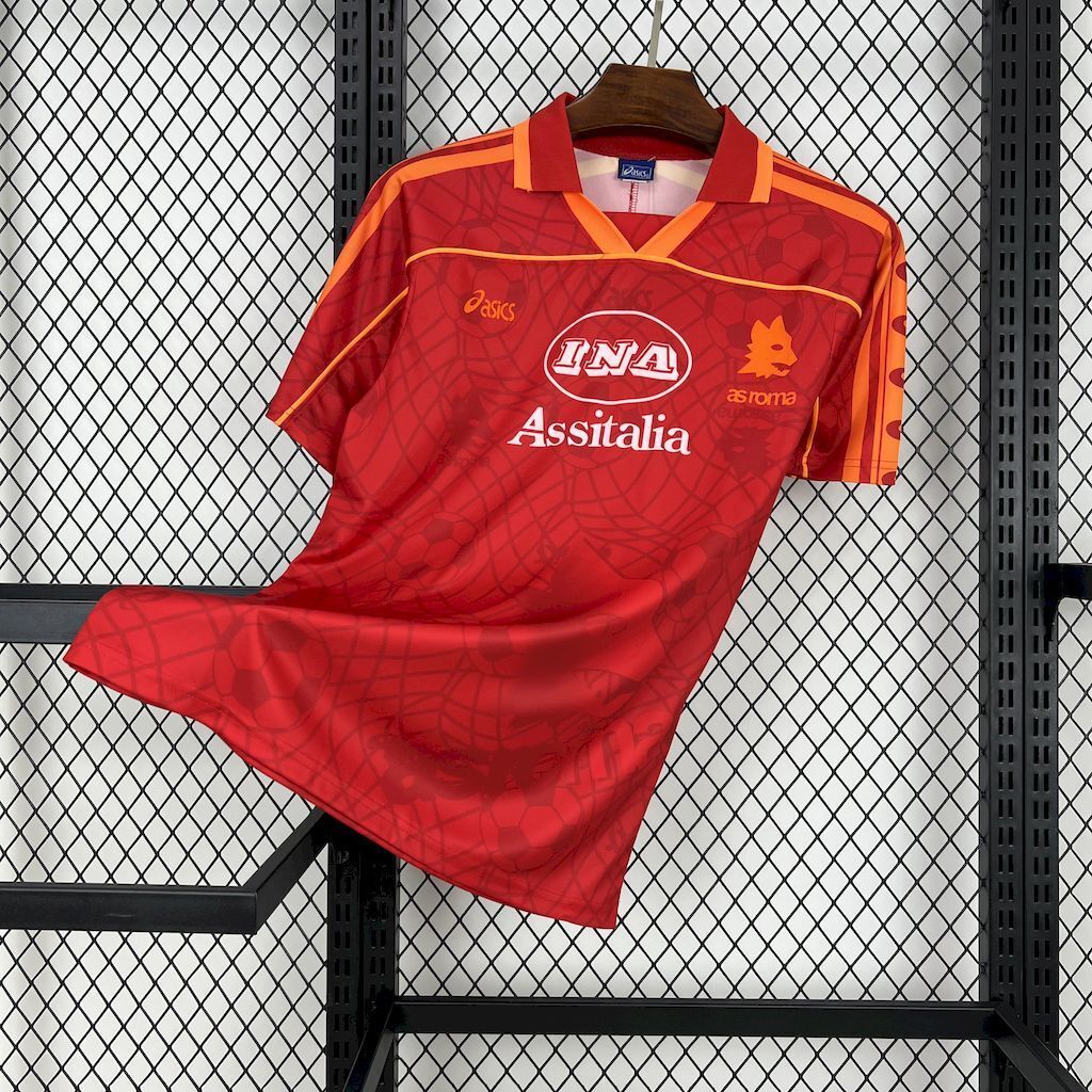Roma Retro Soccer Jersey Home Custom Shirt 1995/96