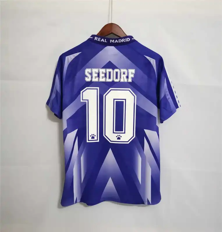 Real Madrid Retro Jersey Away Custom Soccer Shirt 1996-97