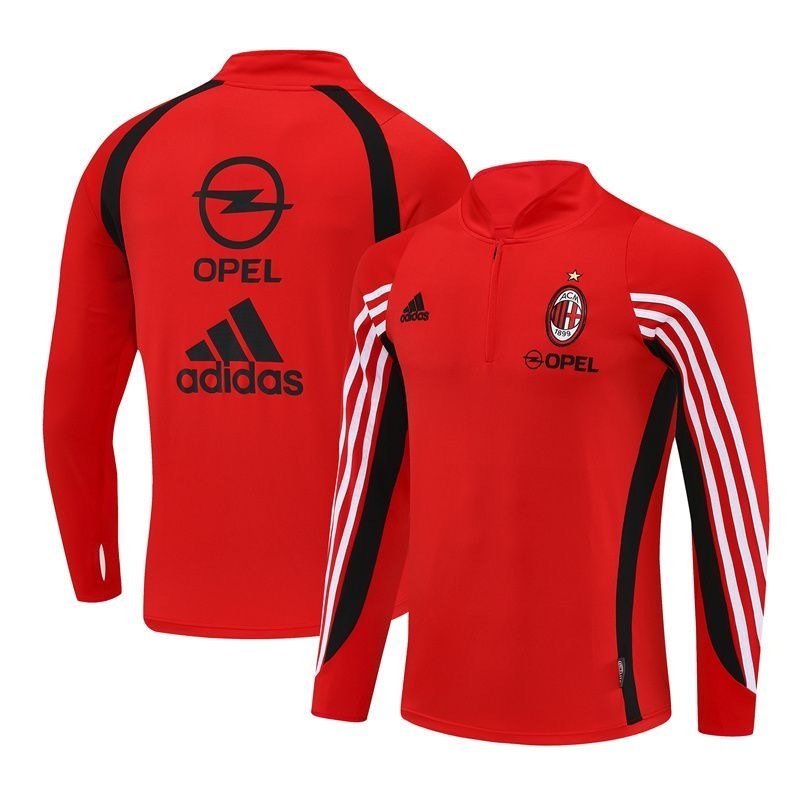 AC Milan Retro Training Kit Sweatshirt Red 2003/04