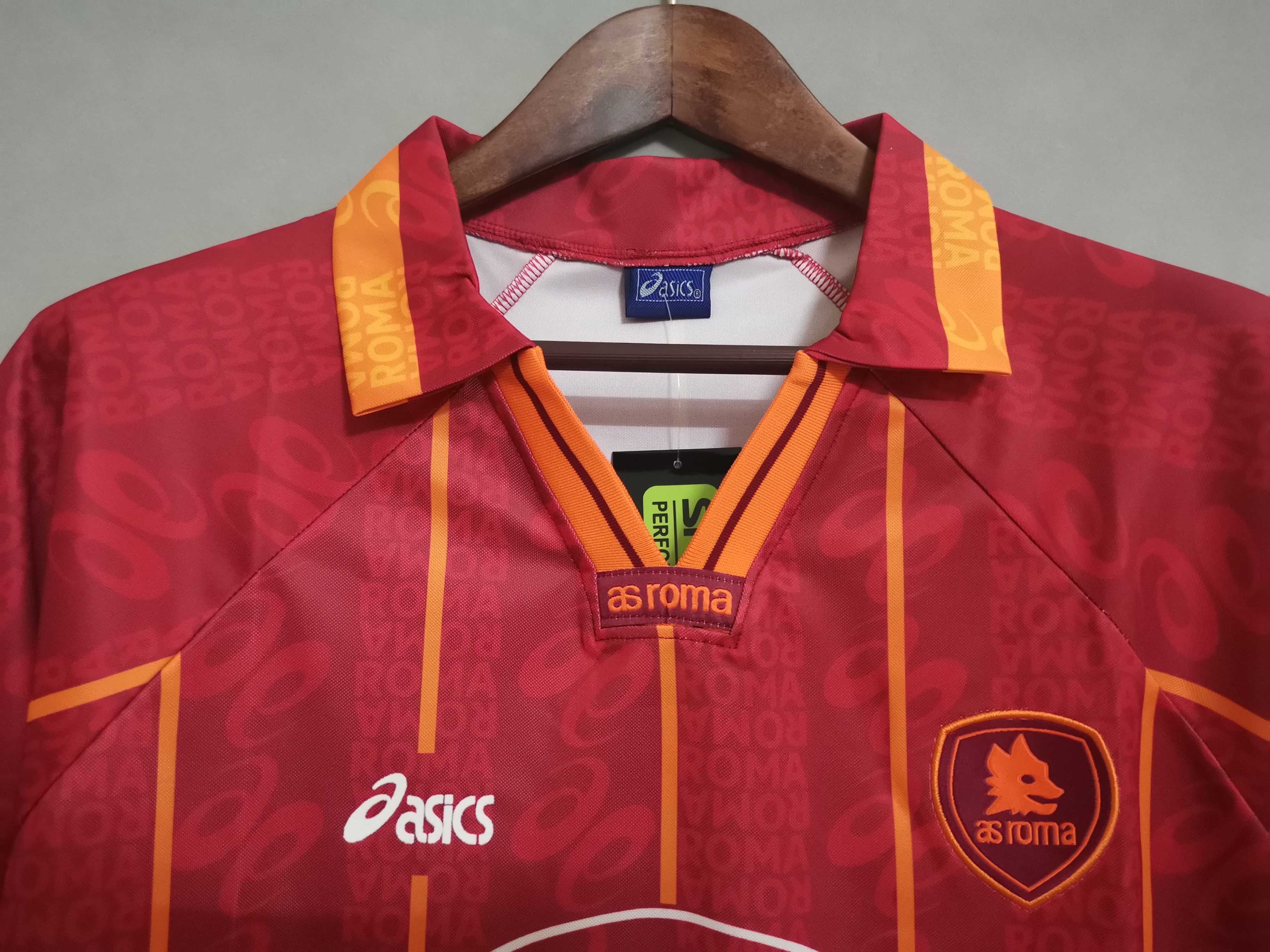 Roma Retro Soccer Jersey Home Custom Shirt 1996/97