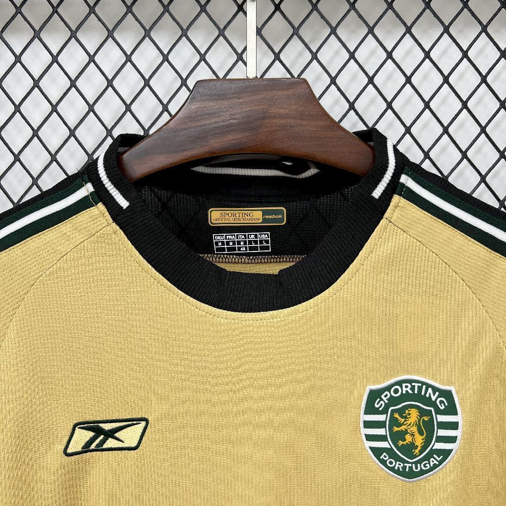 Sporting CP Retro Soccer Jersey Away Custom Shirt 2003/04