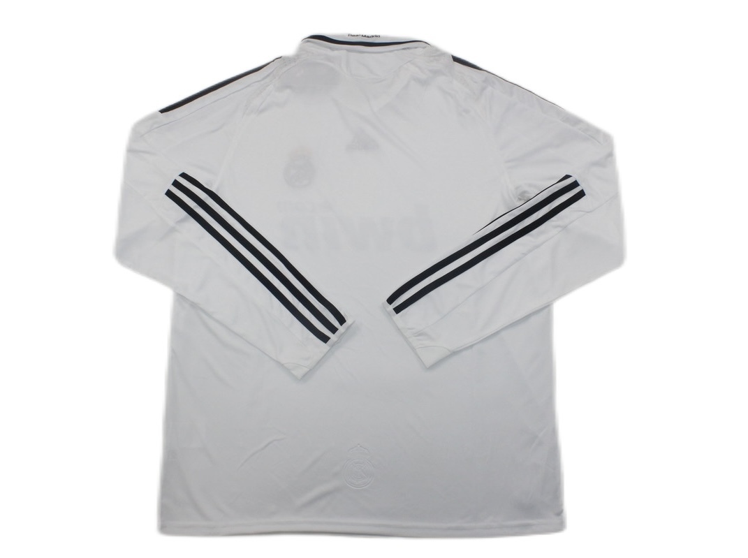 Real Madrid Retro Jersey Home Long Sleeve Custom Soccer Shirt 2008/09