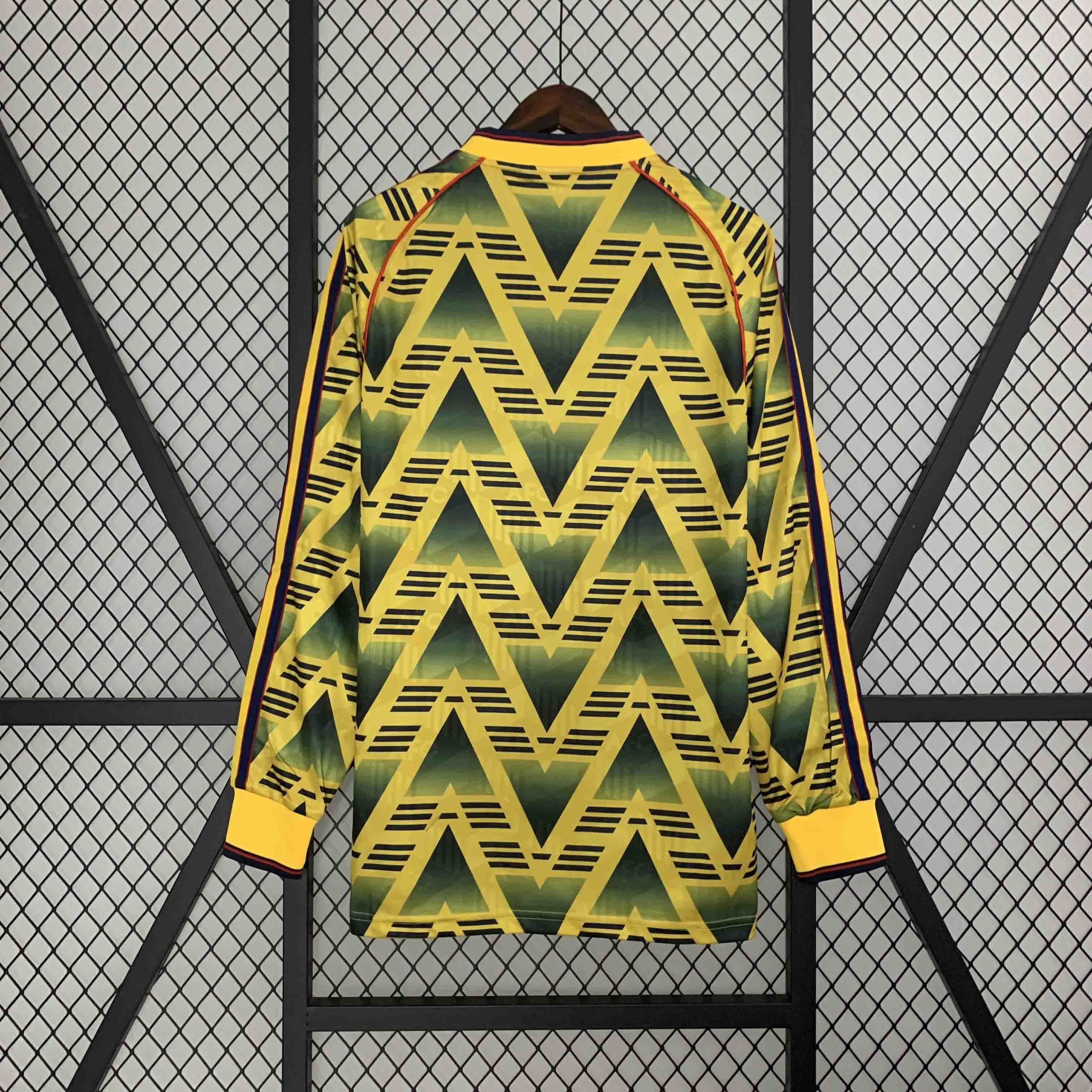 Arsenal Soccer Retro Jersey Away Long Sleeve Custom Shirt 1991-93