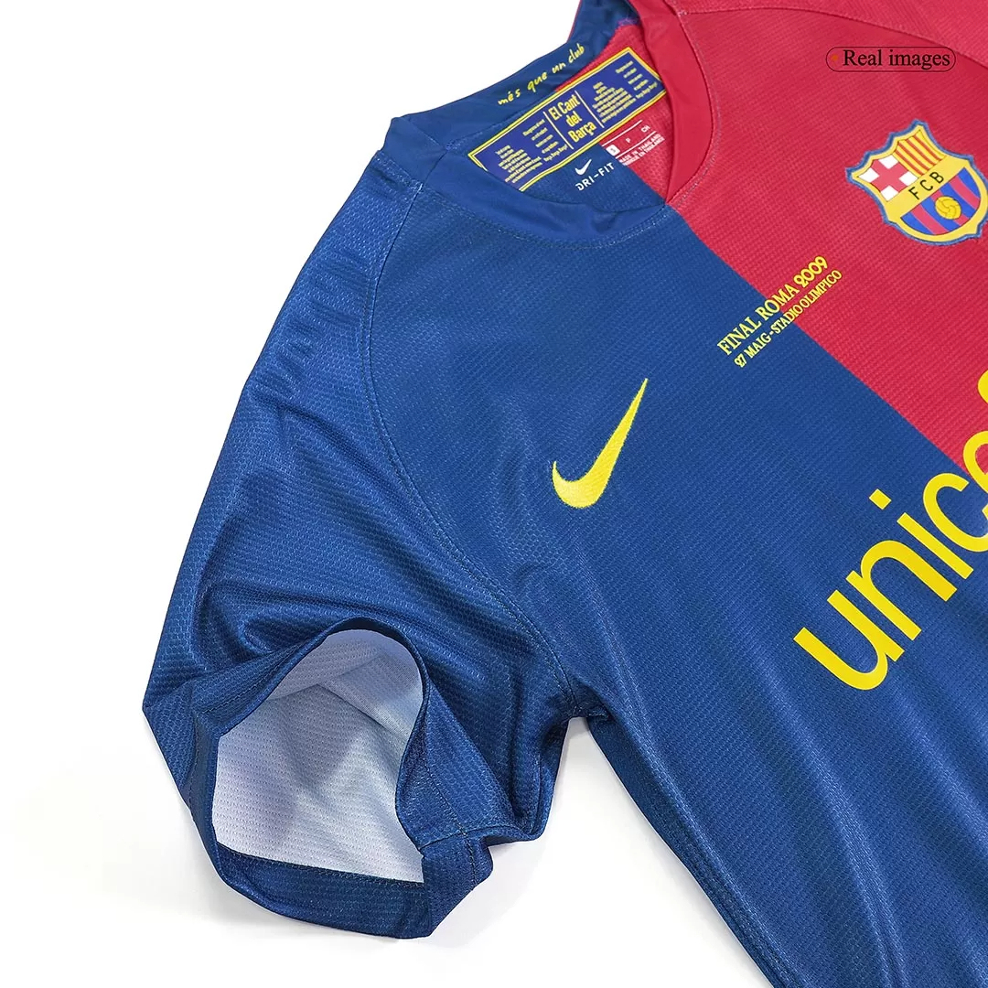 Messi#10 Barcelona Retro Jersey Home Soccer Shirt 2008/09 - UCL