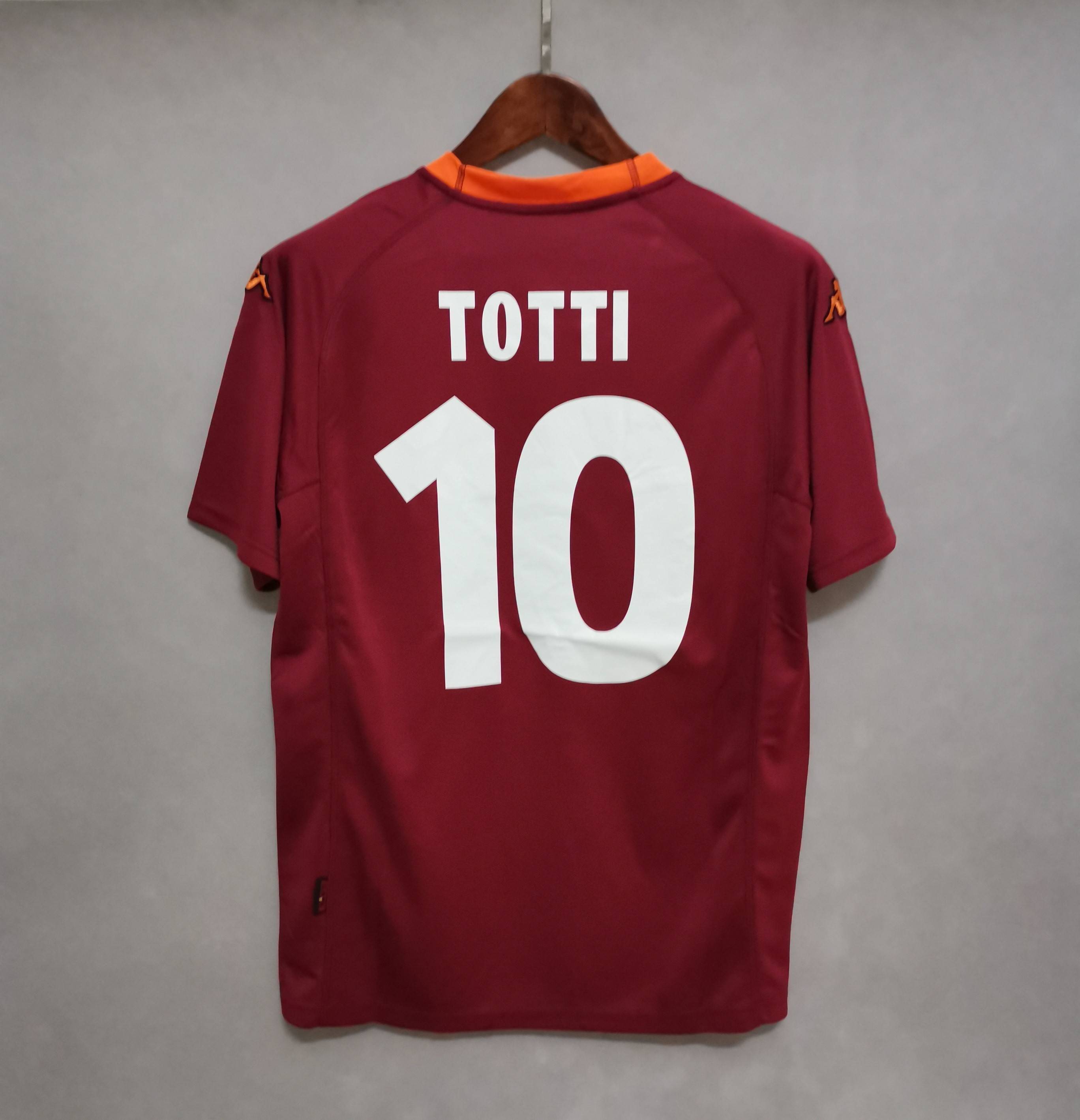 Roma Retro Soccer Jersey Home Custom Shirt 2000/01