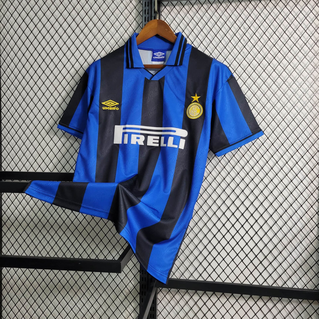 Inter Milan Retro Jersey Custom Home Soccer Jersey 1995/96