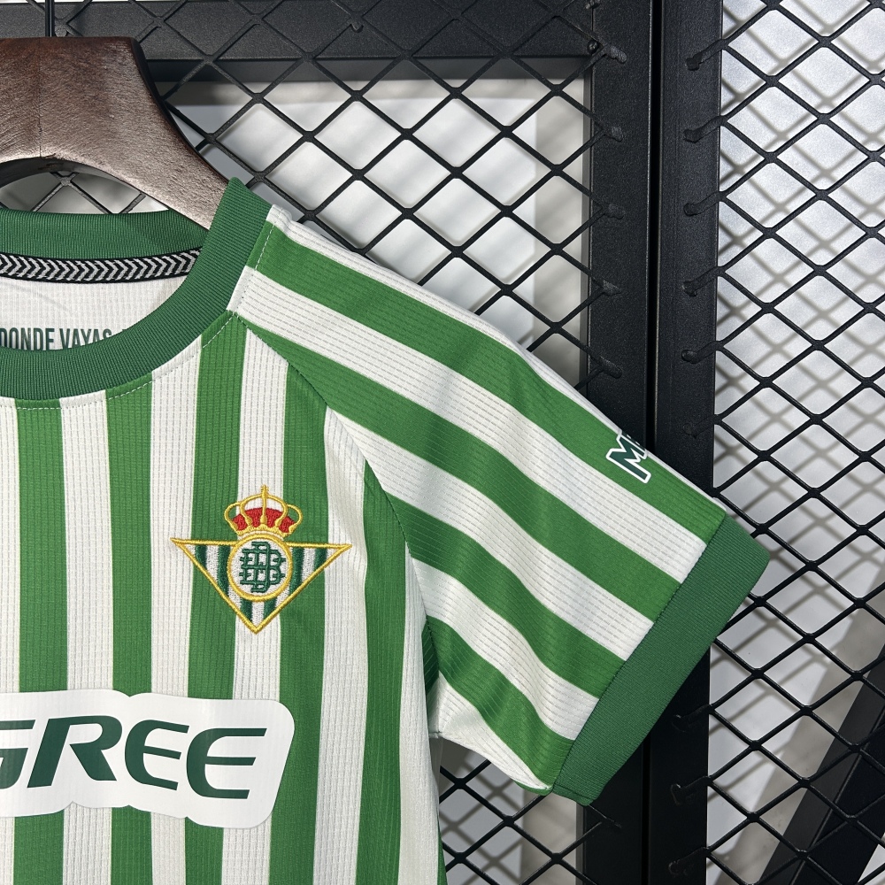Real Betis  the Conference League Final Kids Kit Jersey+Shorts 2024/25