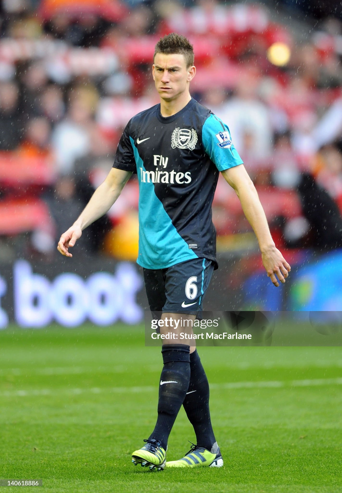 Arsenal Authentic Soccer Retro Jersey Away Long Sleeve Shirt 2011-12